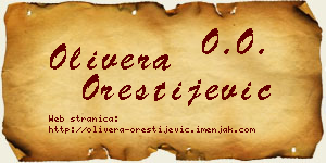 Olivera Orestijević vizit kartica